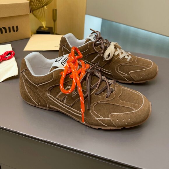 ✅Authentic New Balance X Miu Miu 530 Suede Brown Sneakers - Picture 1 of 9